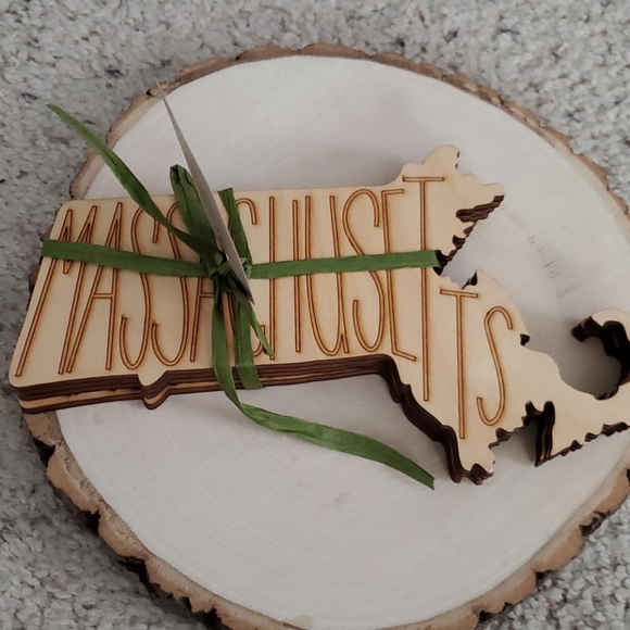 Zootility Set 4 Massachusetts Design Wood Coasters - Picture 3 of 4